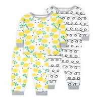 Малка звезда органично бебе и малко дете момиче Дълъг ръкав риза и панталони плътно прилепнали пижама, Размер