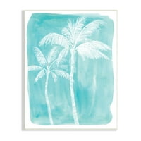 Ступел Индъстрис Бяла Палмово дърво плаж син Тропик Живопис, 19, дизайн от Камдон Крейънс