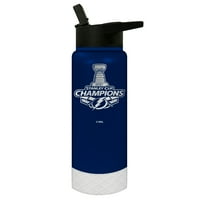 Големи американски продукти Оз син Тампа Бей мълния НХЛ неръждаема стомана бутилка вода с флип-горния капак