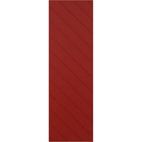 Екена Милуърк 12 в 34 з вярно Фит ПВЦ диагонални ламели модерен стил фиксирани монтажни щори, огън червено