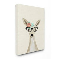 Ступел дома декор колекция горски елен с котка очила стена изкуство