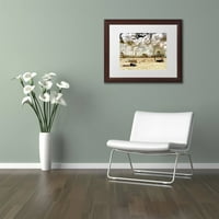Търговска марка изобразително изкуство Кони Айлънд Бийч платно изкуство от Филип Хюгонар, бял мат, дървена