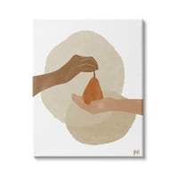 Ступел Индриес абстрактна круша, предлагаща достигащи ръце земни тонове, 20, дизайн от бреза и мастило