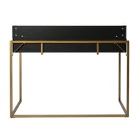 Каузез съвременен флип-Топ бюро в черно със златно покритие