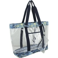 Ийстспорт върховна Делукс ясна пазарска чанта с маншет, Пролетни цветя