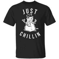Графика Америка празнична Коледна ваканция просто Чилин снежен човек Мъжка графична тениска