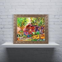 Търговска марка изобразително изкуство ние можем да живеем тук платно изкуство от Джош Байър, Златна украсена рамка