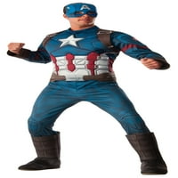 Мъжки Делукс мускул Капитан Америка костюм