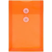 Пластмасови пликове, 6.3х9. 3, пакет 120, оранжев, низ за копчета, отворен край