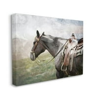 Ступел Начало Дé Кор конна езда ферма пейзаж животни живопис платно стена изкуство от мили Вила
