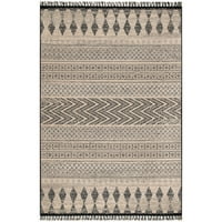 модерен ацтекски килим, 4 '6', сив