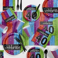 Юбилейни тържества 40-ти рожден ден парти консумативи Комплект за гости