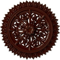 Екена Милуърк 3 4 од 3 8 ИД 1 4 П Лария таван медальон, ръчно изрисуван махагон