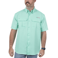 Риълтрий Опал зелена Мъжка риза с къс ръкав риболовен водач-2ХЛ